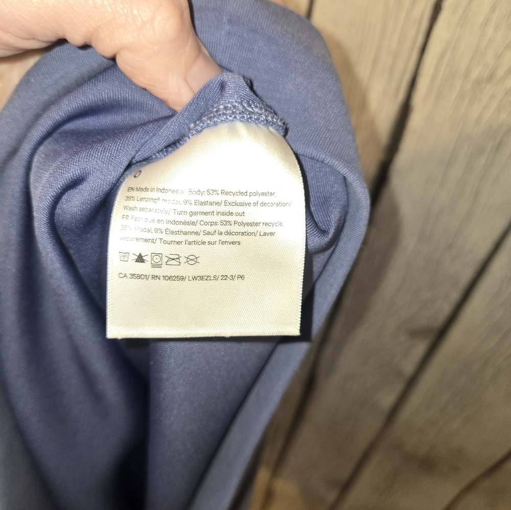 Lululemon Perfectly Oversized Cropped Crew Softstreme Wild Indigo 0 - Picture 9 of 9
